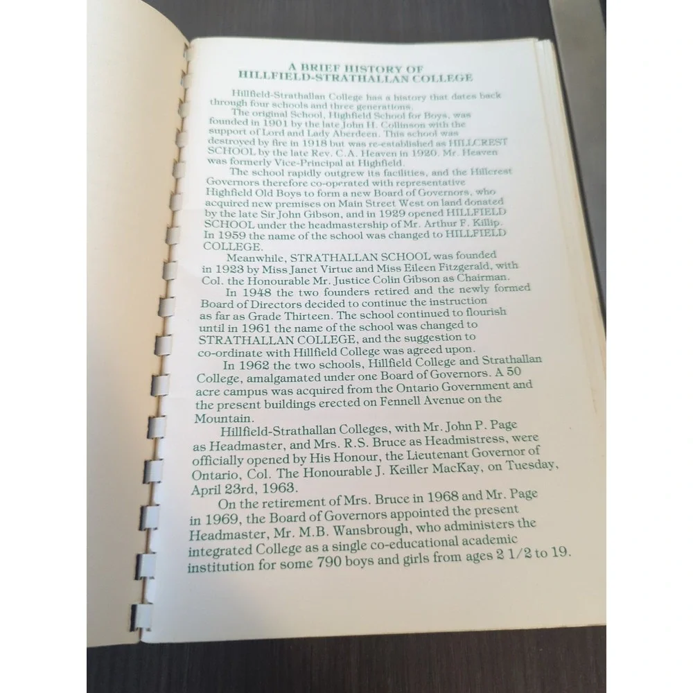 Hill-Strath Recipe Treasures Hillfield Strathallan College Hamilton, Canada‎